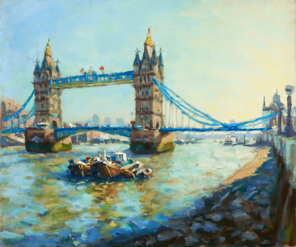 White Latte 17oz Ceramic Mug – Tower Bridge