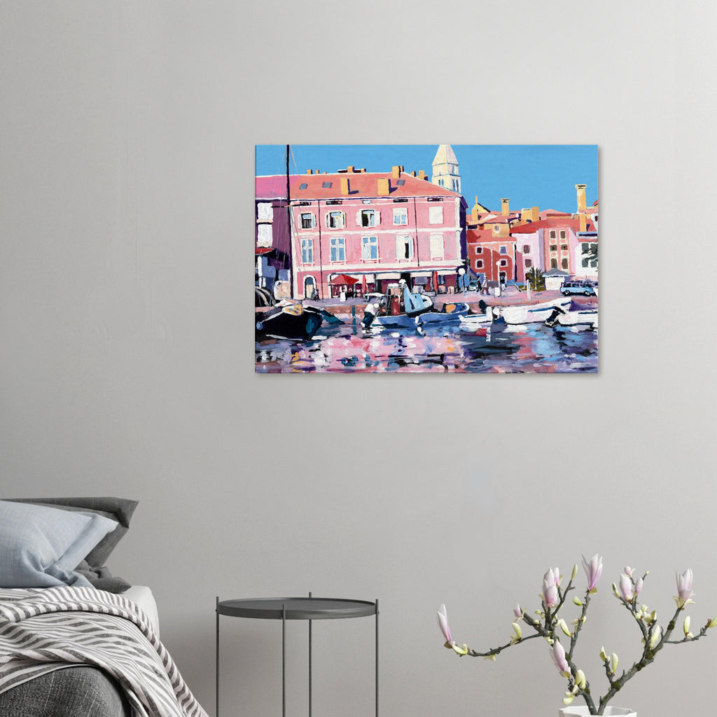 Canvas – City Promenade with Boats