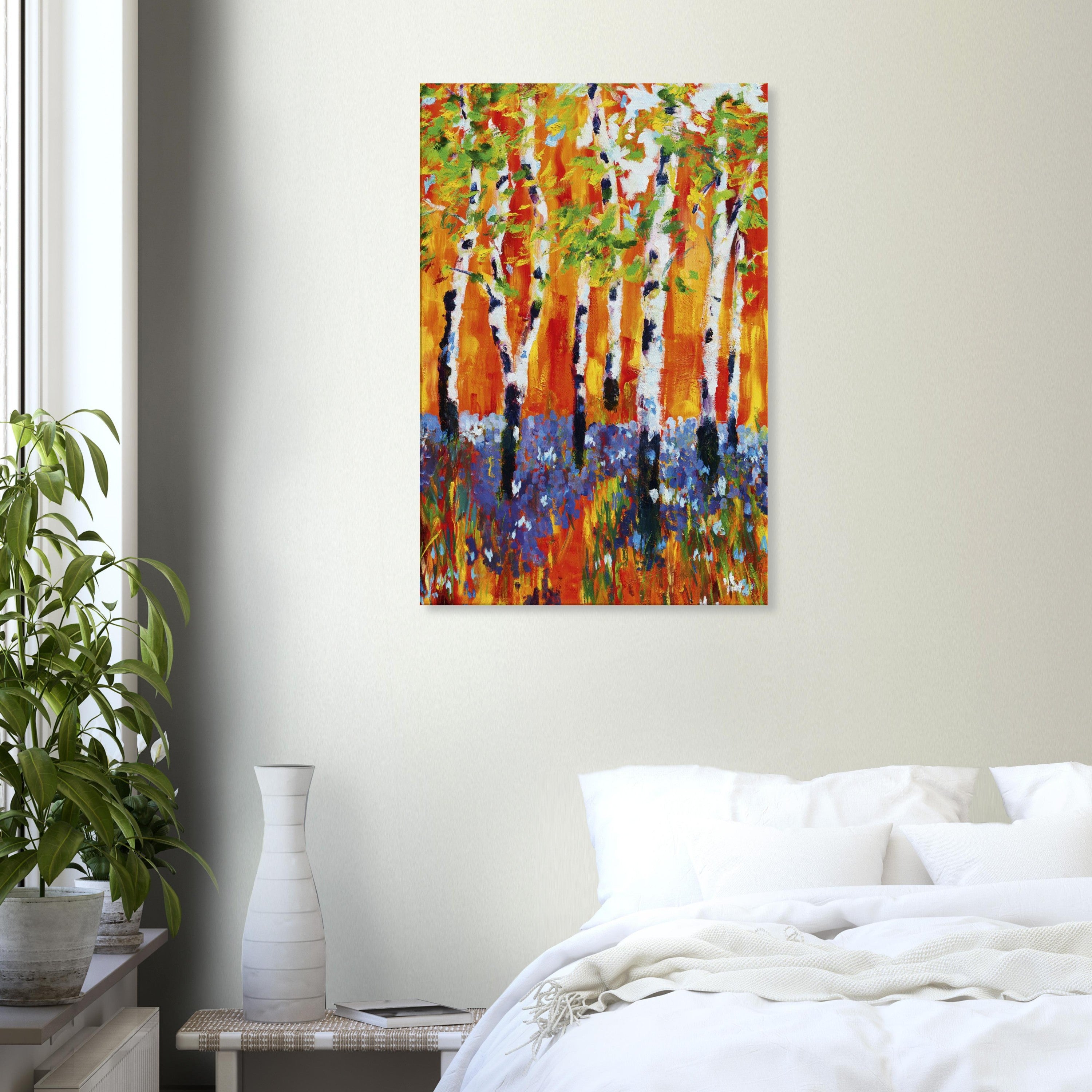 Canvas – Colourful Birch Forest