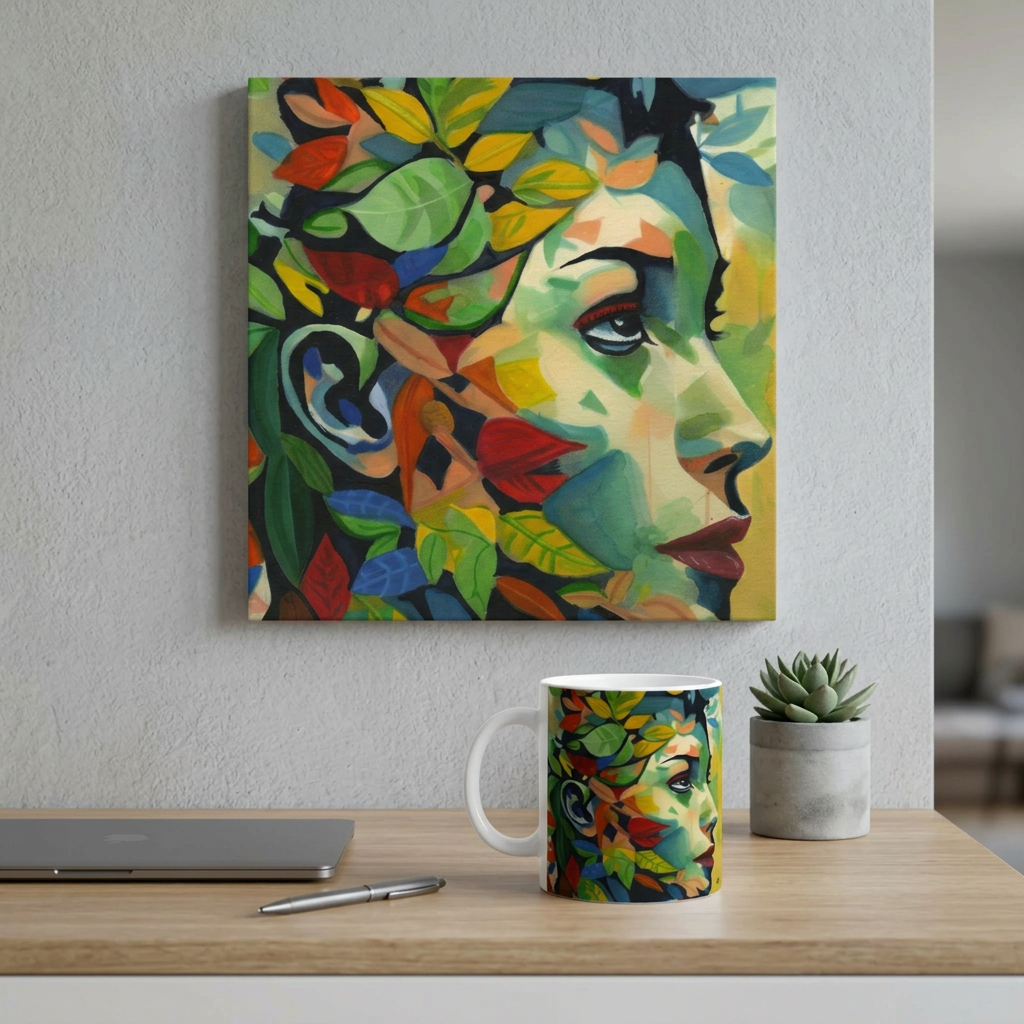 Bundle: Large Canvas and Mug – Earth and Humanity