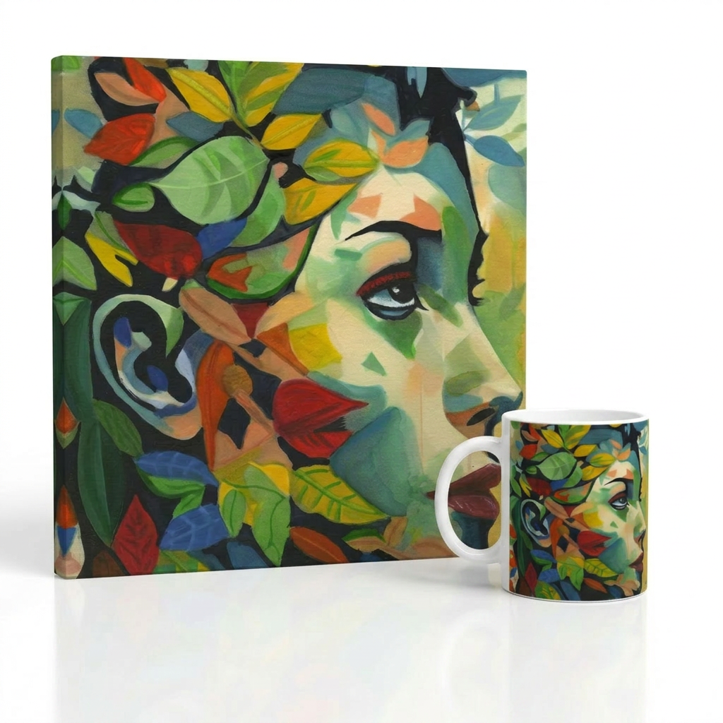 Bundle: Large Canvas and Mug – Earth and Humanity