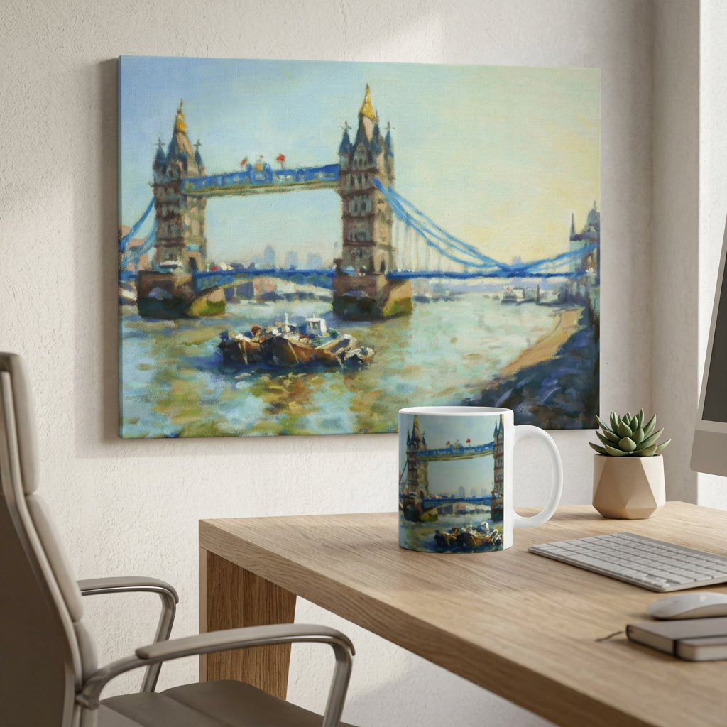 Bundle: Large Canvas and Mug – Tower Bridge