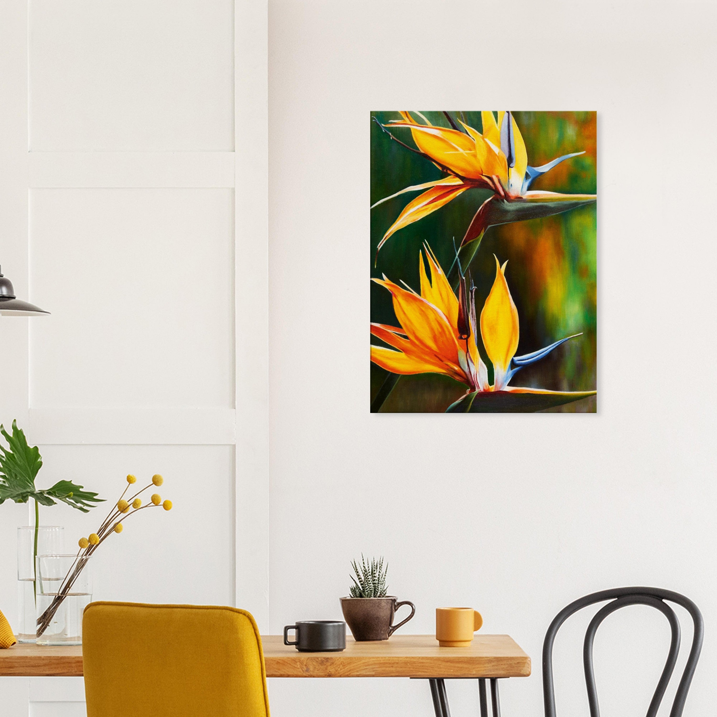 Canvas – Orange Strelitzias