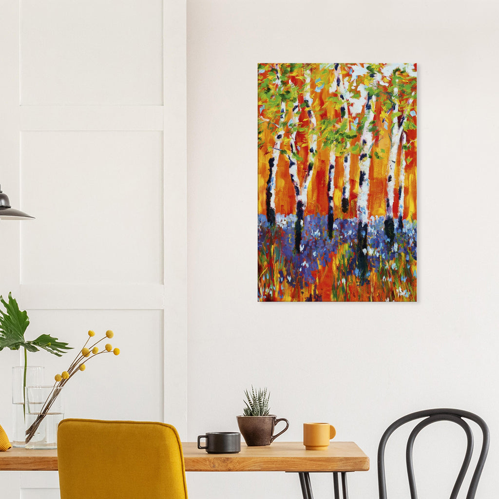 Canvas – Colourful Birch Forest