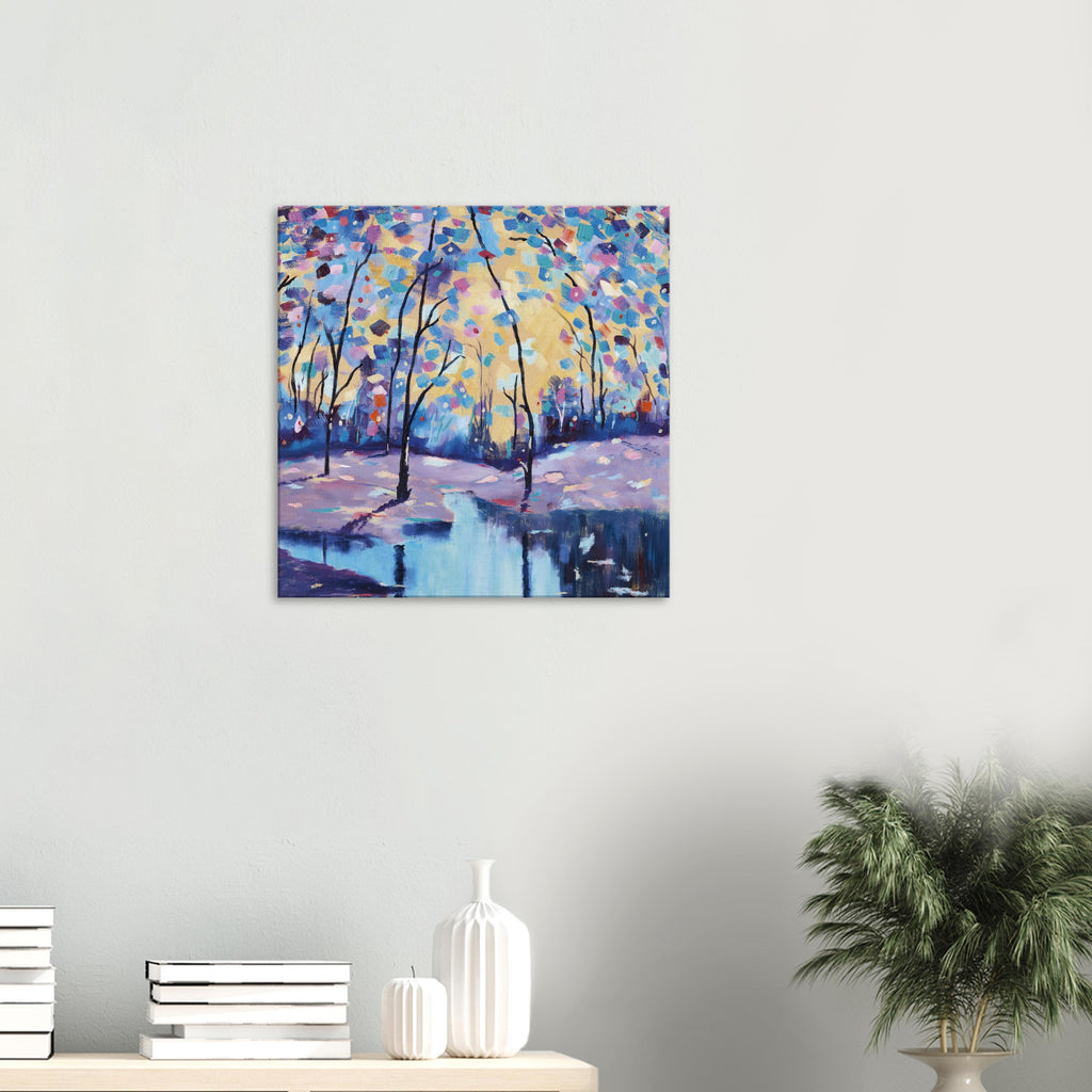 Canvas – Winter Forest by the Lake