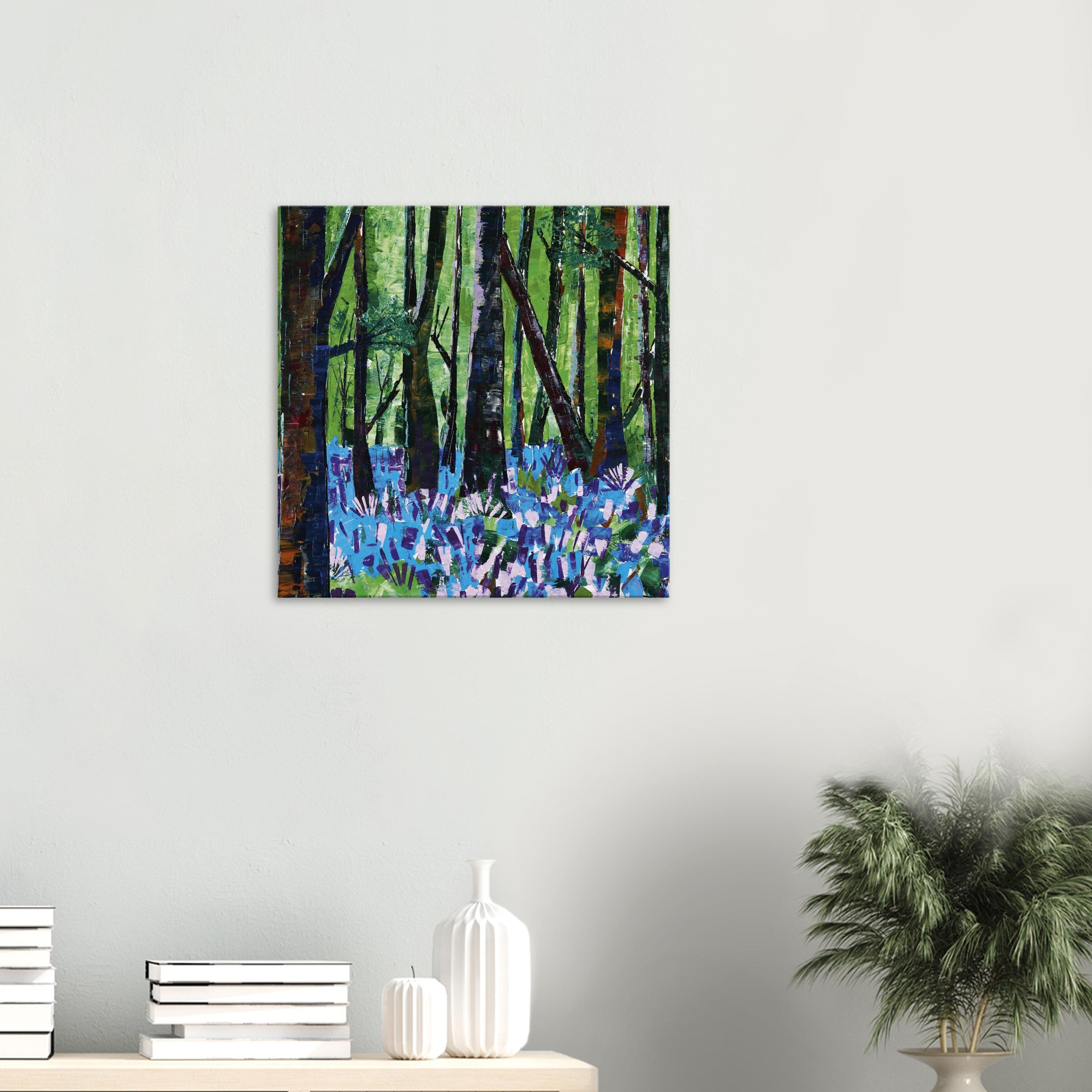 Canvas – Pink Flowers in the Forest