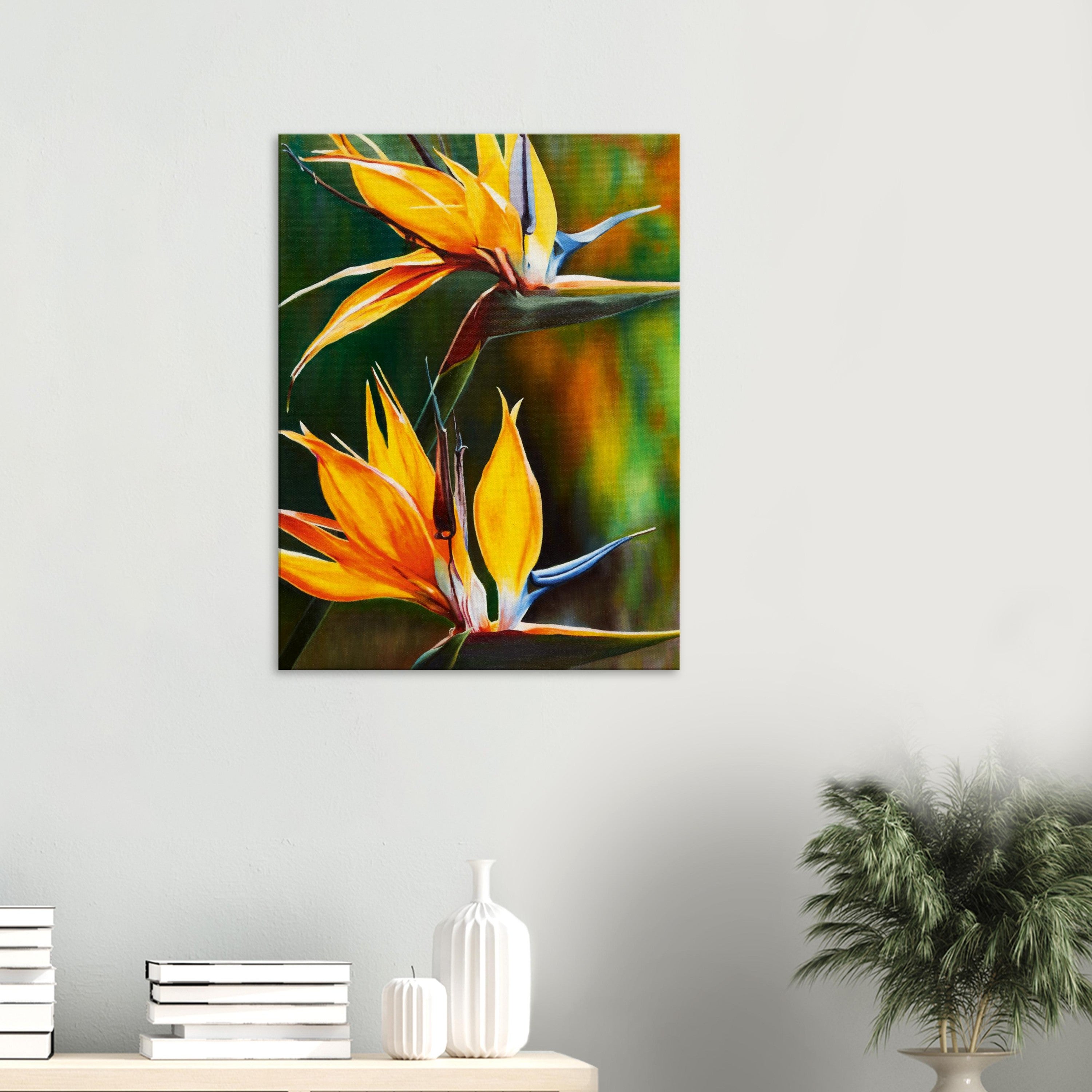 Canvas – Orange Strelitzias
