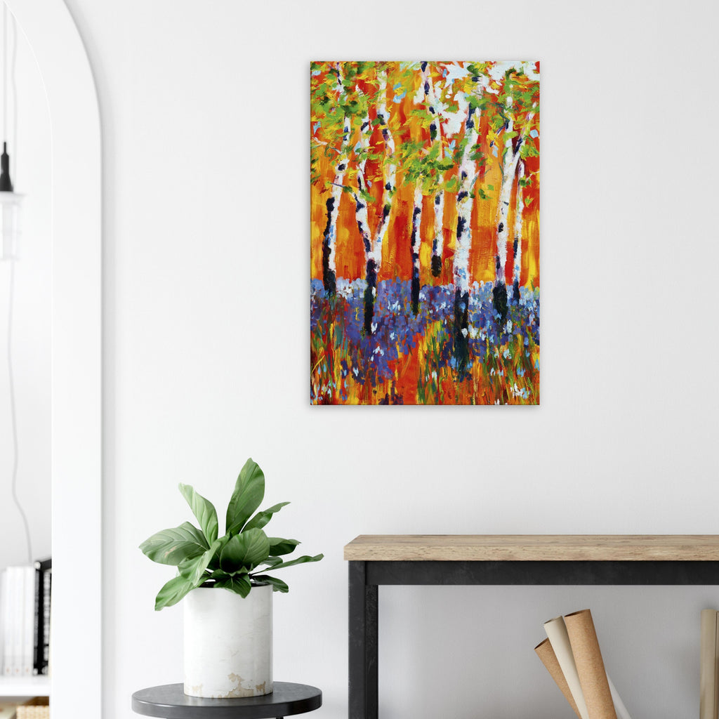 Canvas – Colourful Birch Forest