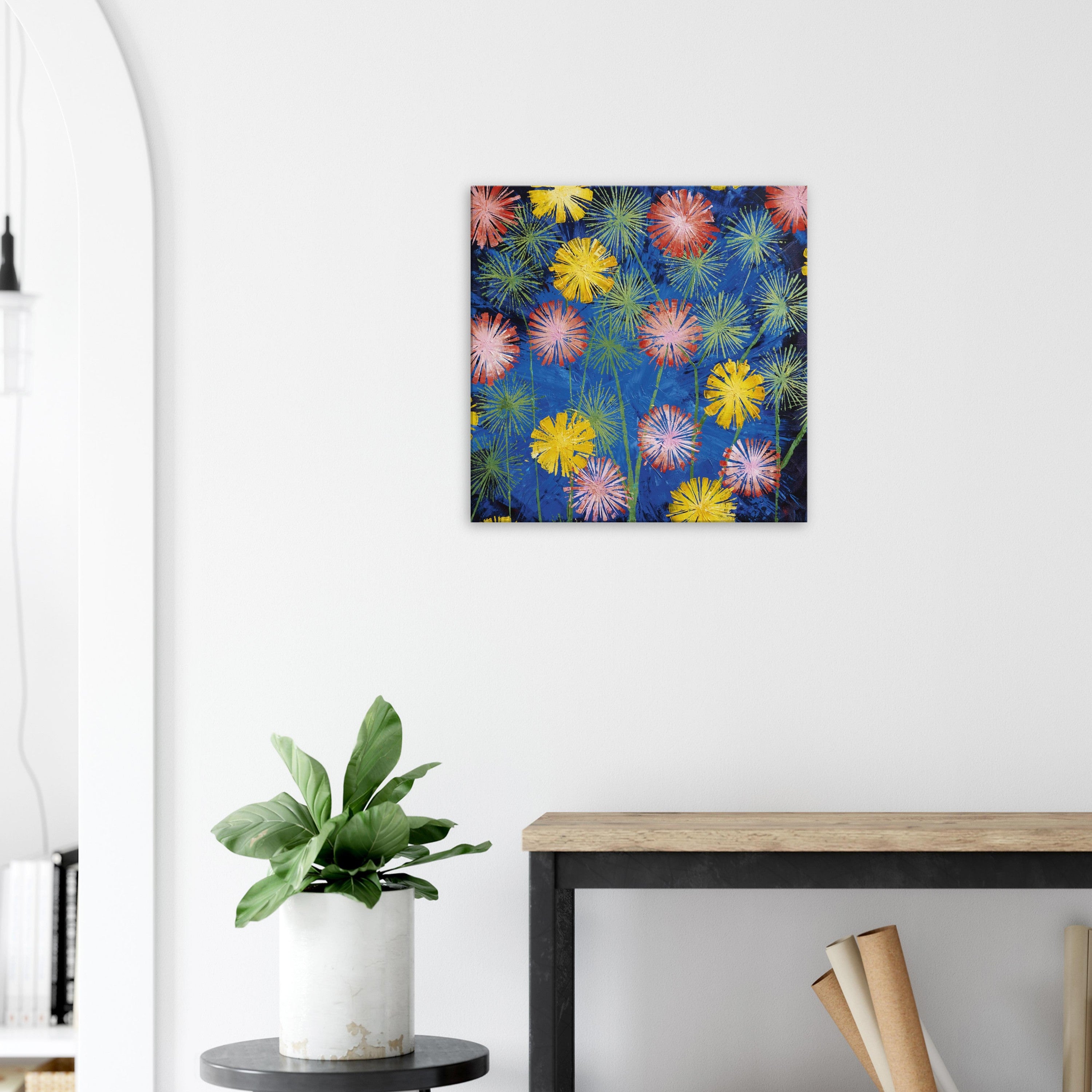 Canvas – Pink and Yellow Flowers