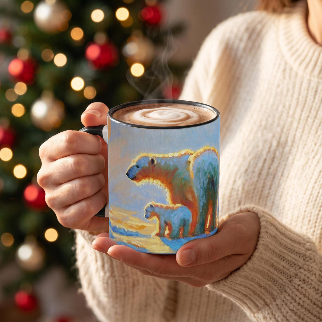 Ceramic Mug with Colour Inside – Mother and Baby