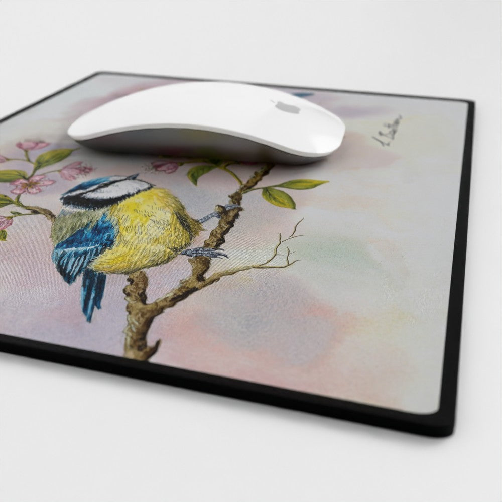 Mouse Mat – Blue Tits in a Tree