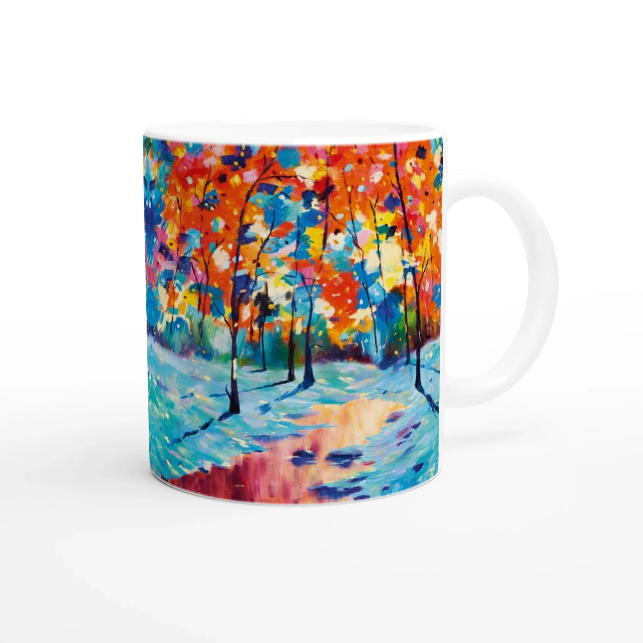 Bundle: Tote Bag, Cushion and Mug – Colourful Forest by the Lake