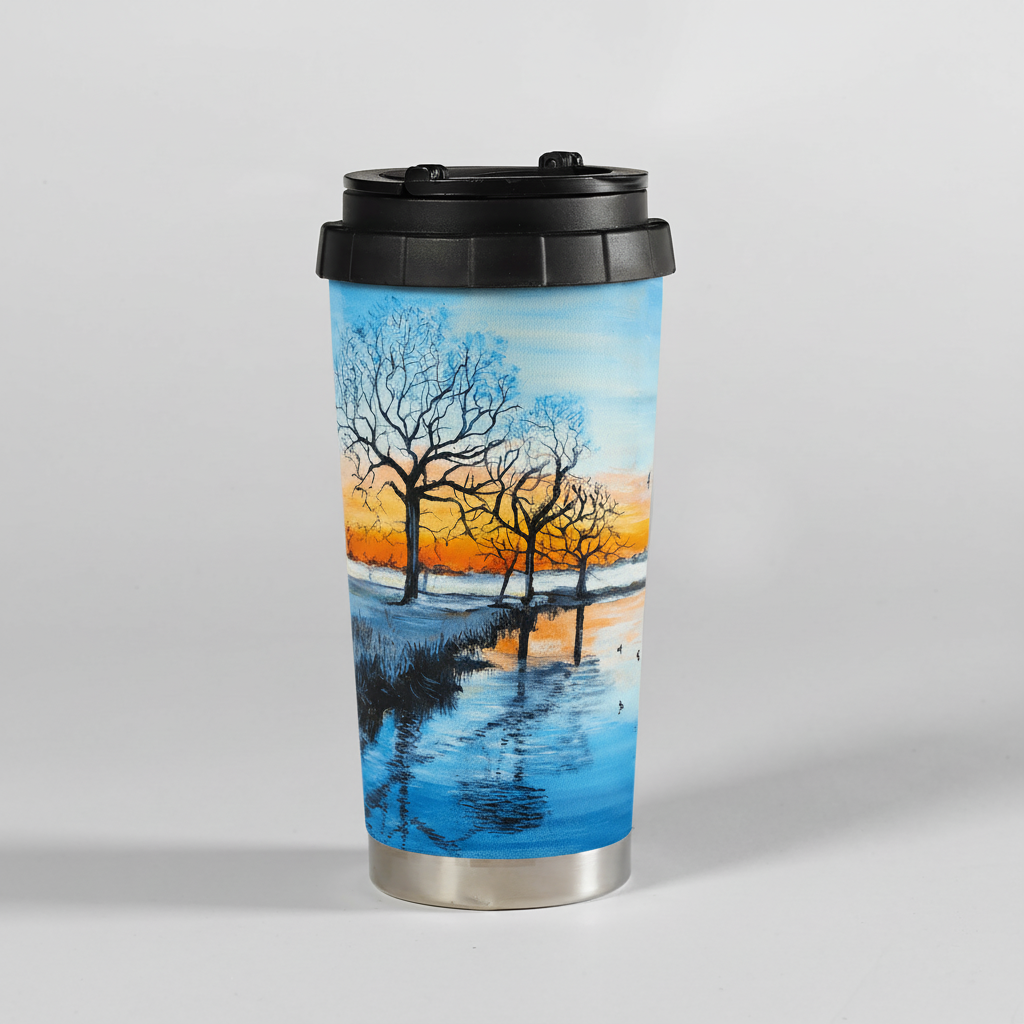 Insulated Travel Mug – Winter Sunrise