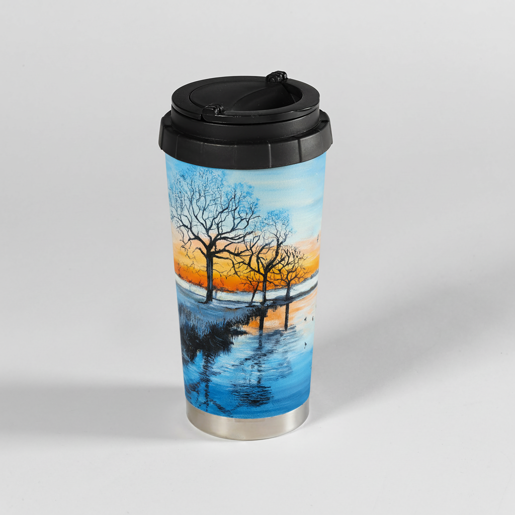 Insulated Travel Mug – Winter Sunrise