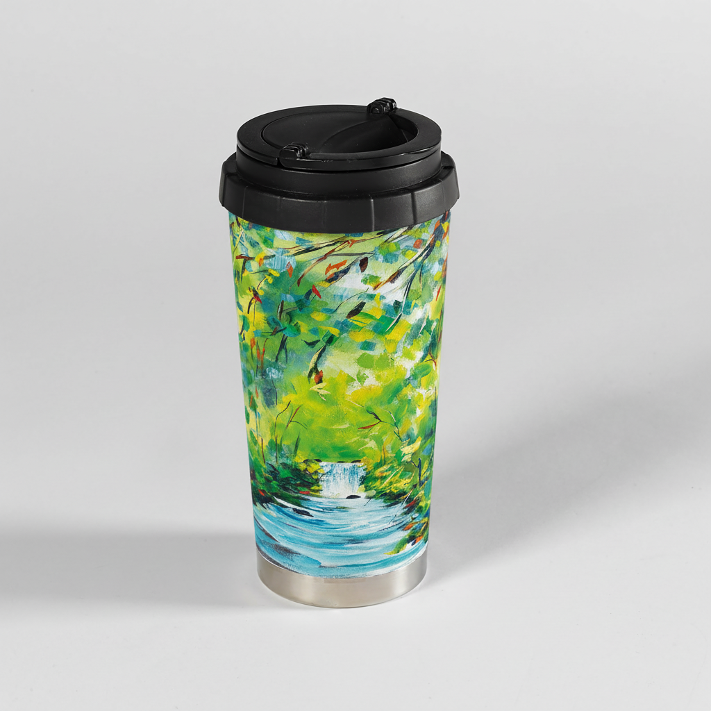 Insulated Travel Mug – Woodland Waterfall