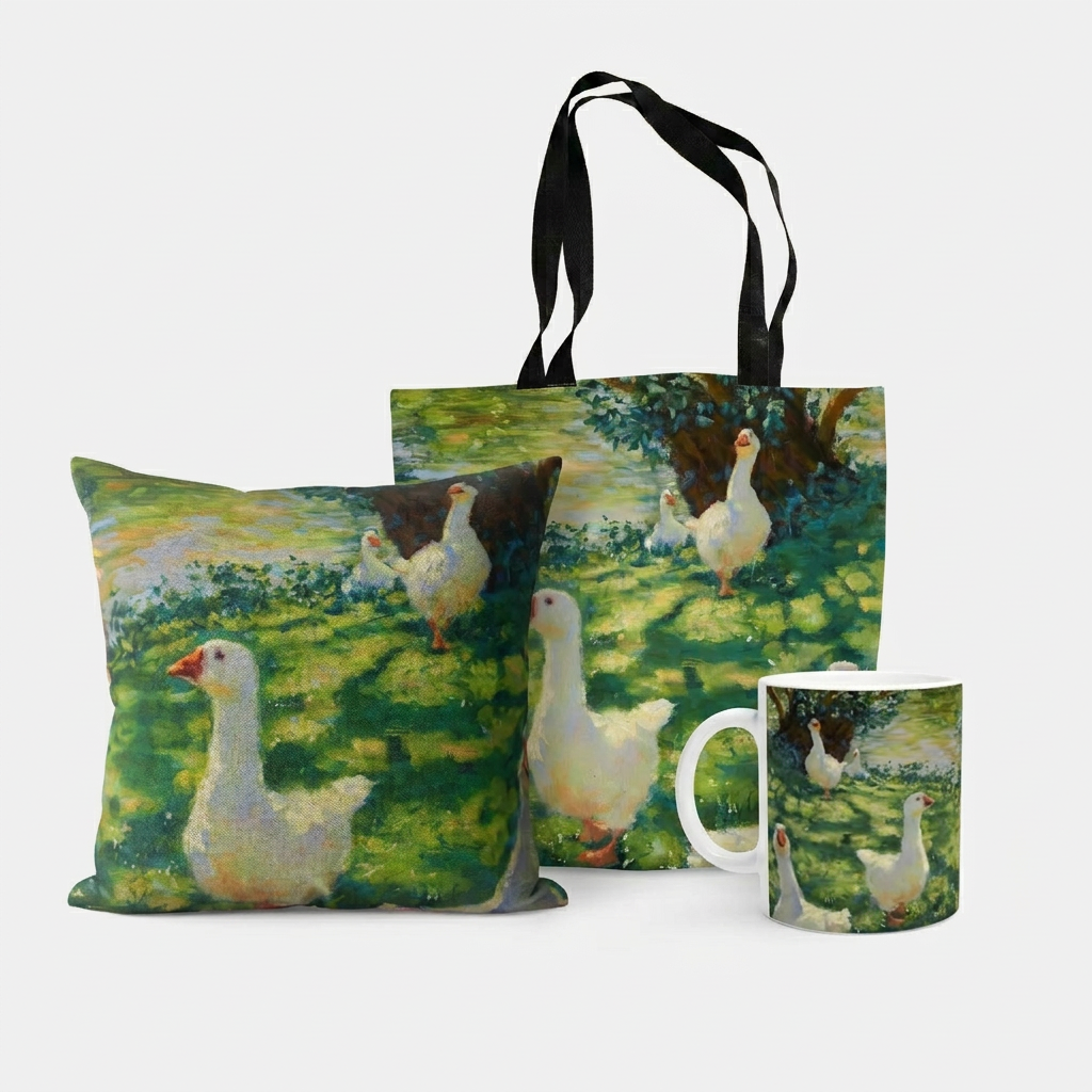Bundle: Tote Bag, Cushion and Mug – Morning Swim
