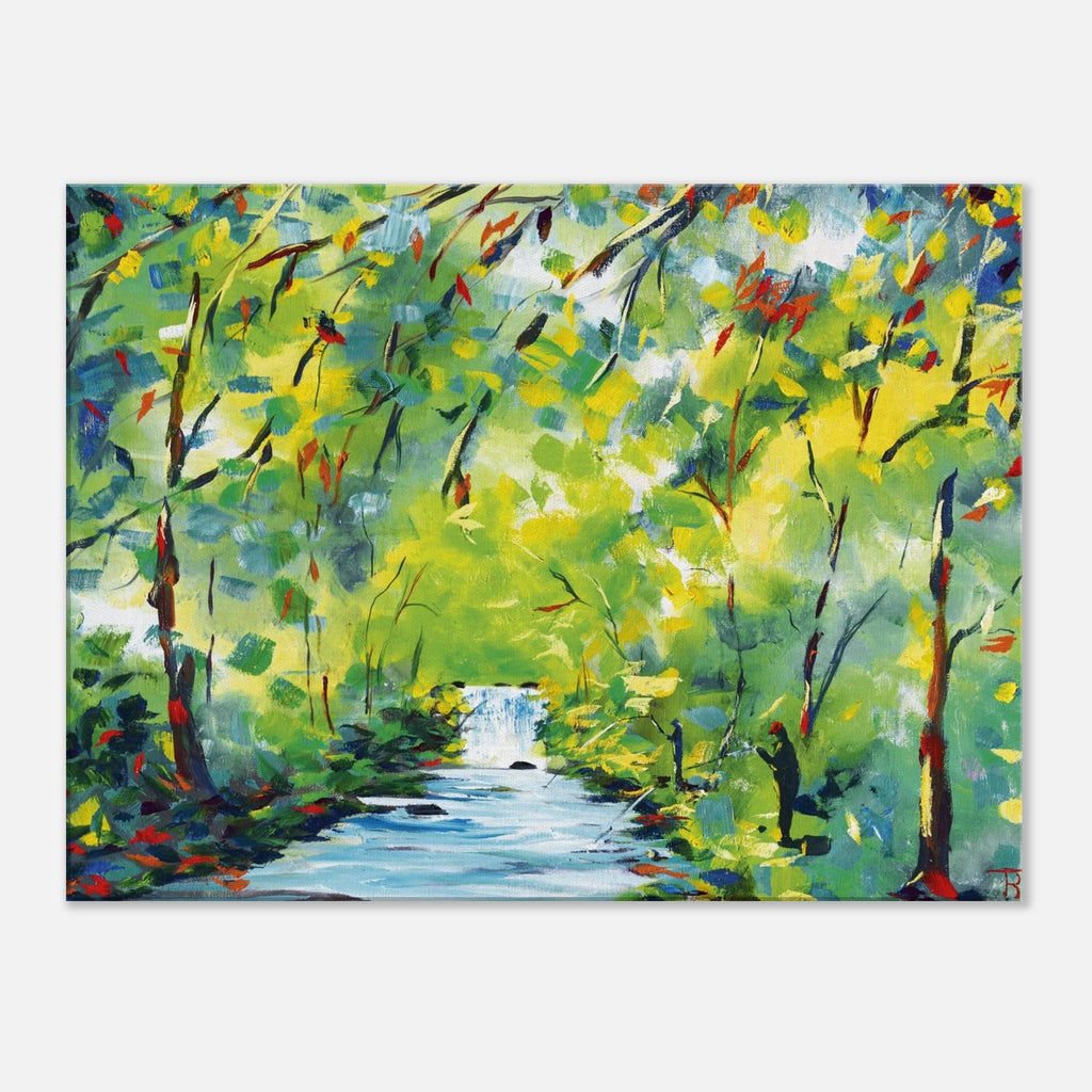 Bundle: Large Canvas and Mug – Woodland Waterfall