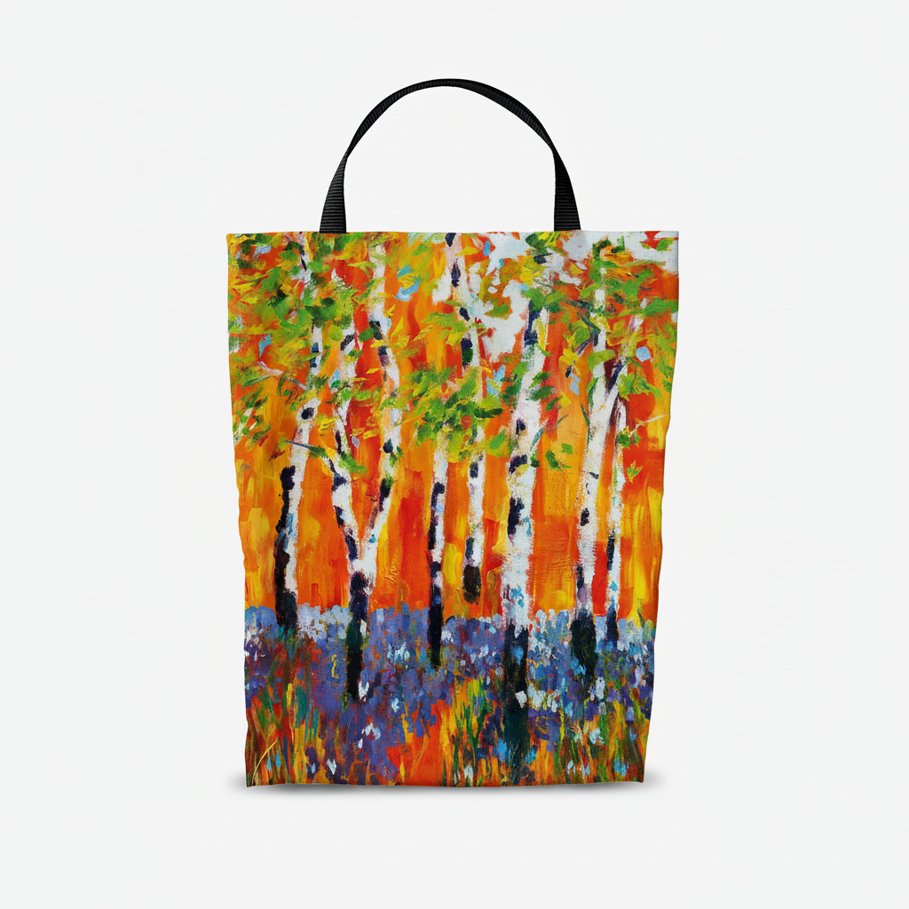 Shopping Bag – Colourful Birch Forest