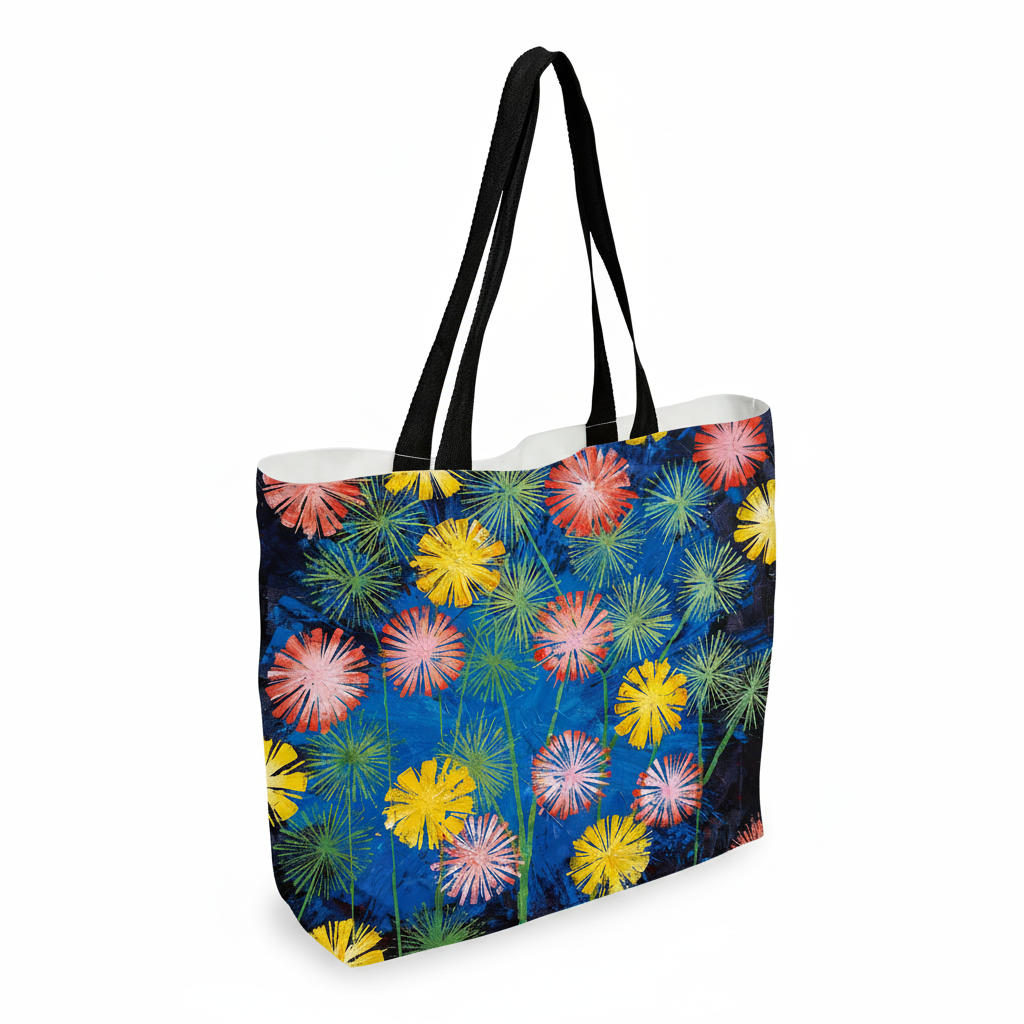 Tote Bag – Pink and Yellow Flowers