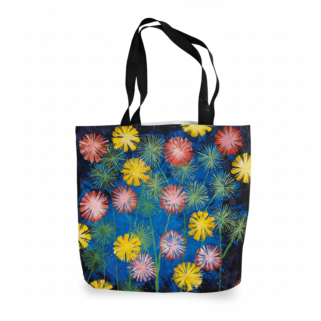 Tote Bag – Pink and Yellow Flowers
